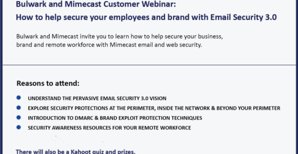 Mimecast End Customer Webinar Invitation – 23rd April 2020