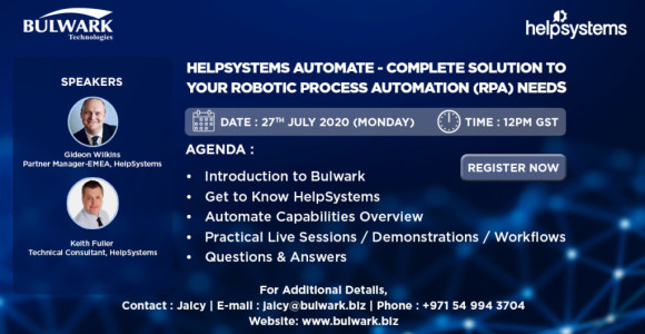 HelpSystems Automate Webinar – 27th July 2020