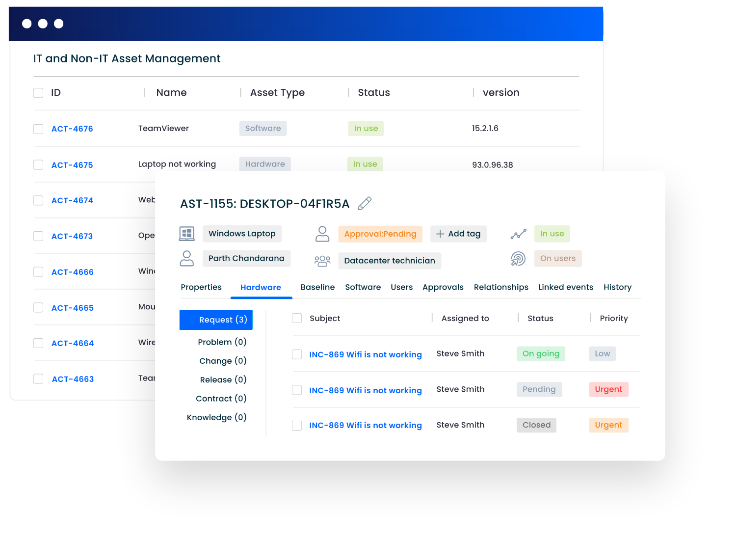 IT Asset management software dashboard with IT Asset Inventory feature