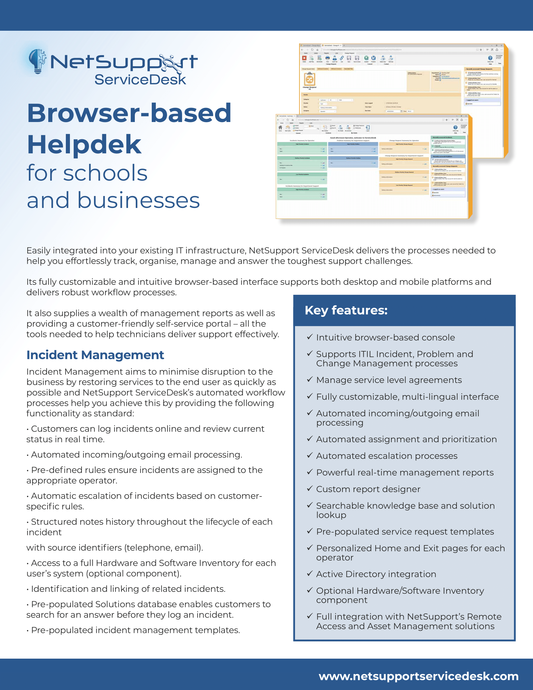 NetSupport Service Desk - Brochure (Thumbnail) - Bulwark Technologies